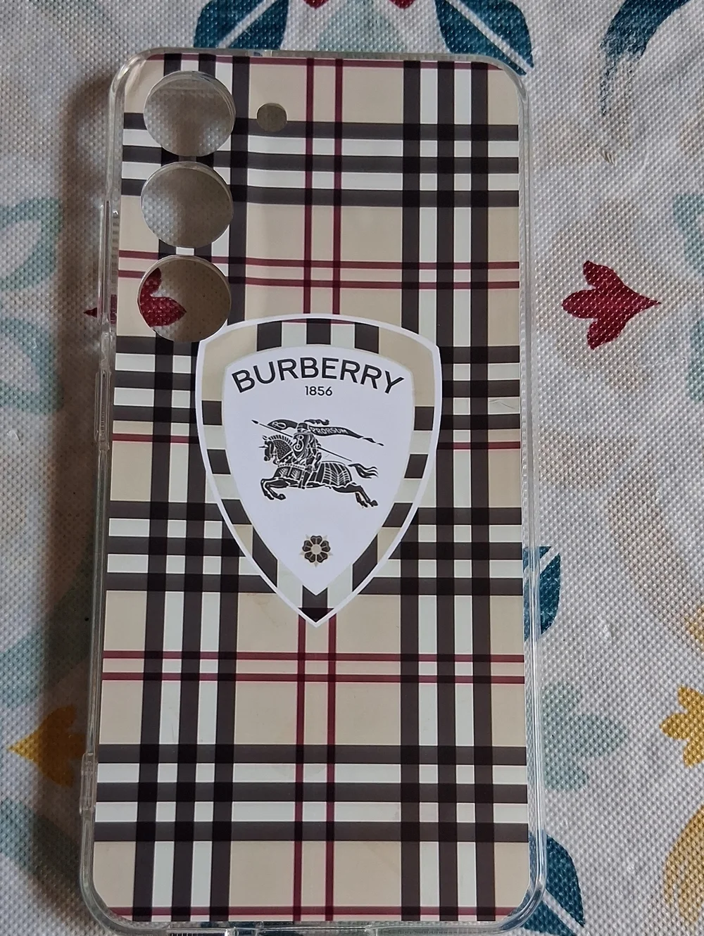 Burberry Plaid Beige and Black Phone Case for Samsung Galaxy S23